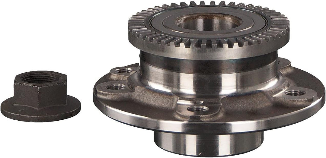 febi bilstein 06167 Radlagersatz mit Radnabe, ABS-Impulsring und Achsmutter , 1 Stück