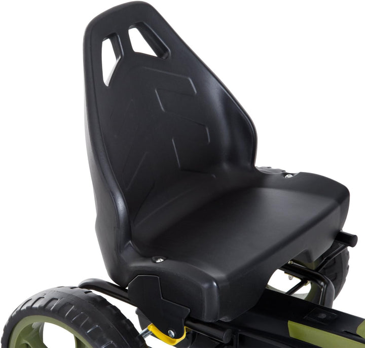 HOMCOM Go Kart Tretauto Tretfahrzeug mit Handbremse Kinderfahrzeug Kettcar Tretfahrzeug mit Verstell