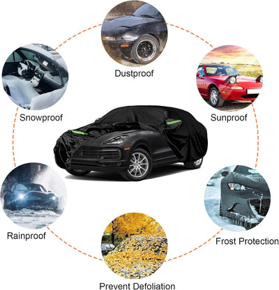 wasserdichte Autoabdeckung Ersatz für Porsche Cayenne 2009–2024, 6 Schichten Abdeckplane Allwetter A