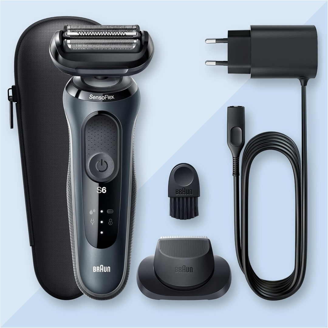 Braun Series 6 Elektrorasierer mit EasyClick Aufsatz, SensoFlex Rasierer Herren Elektrisch, Präzisio