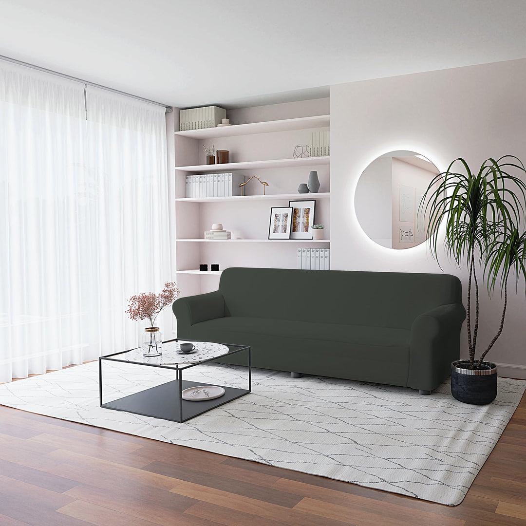 Italian Bed Linen Sofa-Schonbezug “Più Bello”, Dunkelgrau, 4 PLÄTZE 4 PLÄTZE Dunkelgrau, 4 PLÄTZE Du