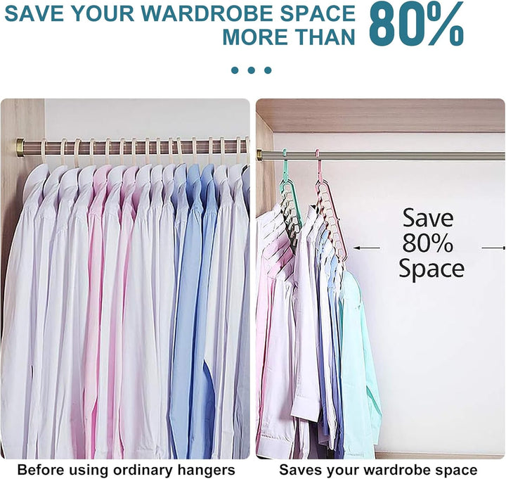 Kleiderbügel Platzsparende 360º-Drehbares Magic Kleiderbügel, Multi Bügel Cascading Clothes Hanger O