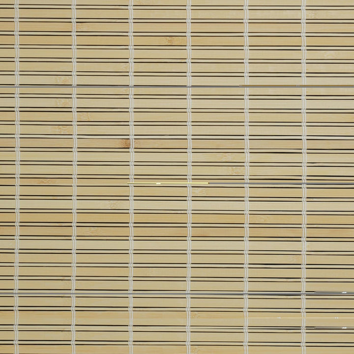 JalousieCrew Holzrollo Farbe Natur Breite 80-160 cm Länge 170 cm Seitenzug Fenster Tür Rollos (80 x