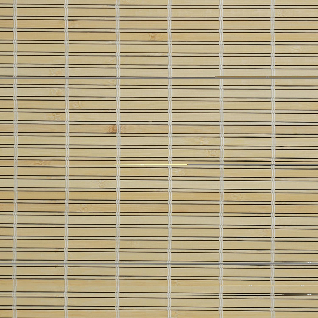 JalousieCrew Holzrollo Breite 90 cm Länge 220 cm Farbe Natur oder braun Seitenzug Fenster Tür Rollos