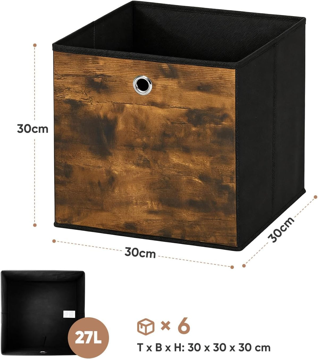 Sekey Aufbewahrungsbox Stoff, Faltbox Organizer mit Griff, Einsatz für Kallax Regal, EKET Würfelrega