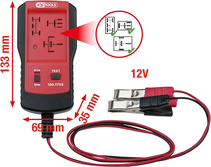 KS Tools 150.1755 12V Relais-Tester