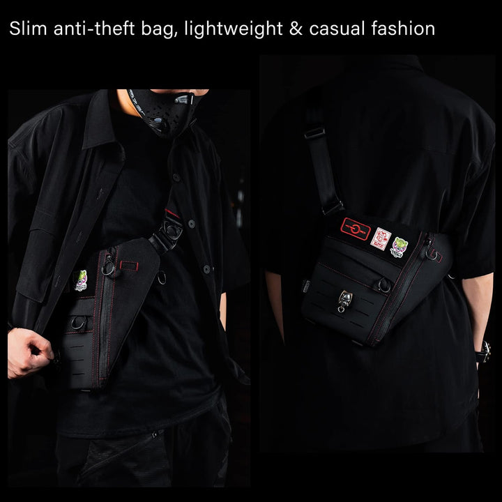 TACTICAL GEEK Cache L1 Umhängetasche Leichter Brustrucksack Umhängetasche Anti-Diebstahl wasserdicht