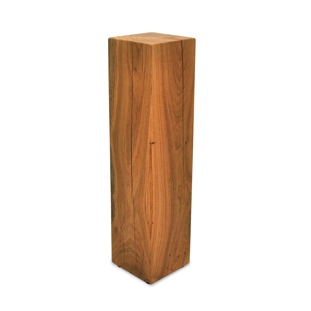 ms factory Holzblock Eiche Massiv - Handgefertigter Holzklotz - Rustikale Holzsäule - Beistelltisch