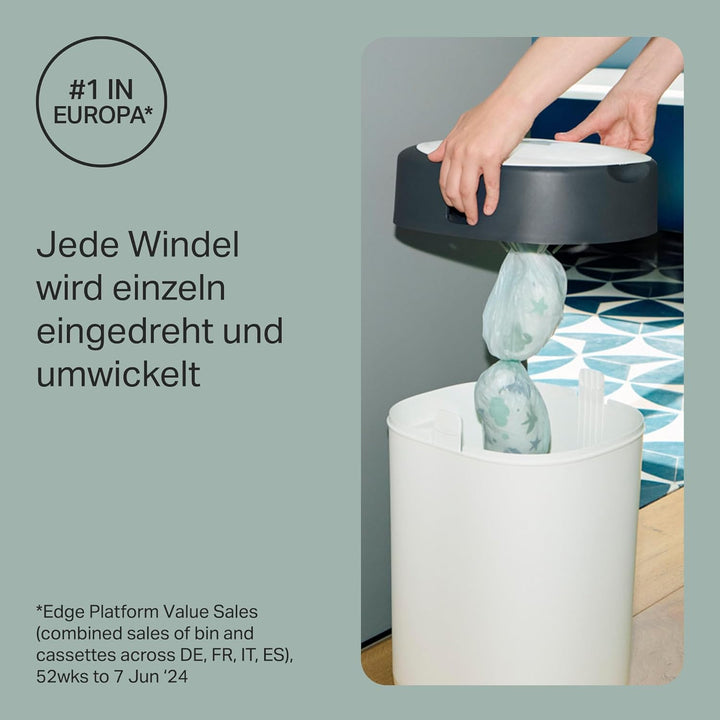 Tommee Tippee Twist and Click Advanced Windeleimer, Exklusives Angebot mit 2 Nachfüllkassetten, gara