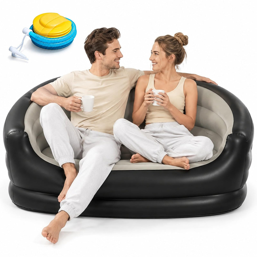 2-Sitzer Aufblasbares Sofa, Aufblasbarer Sessel Indoor &amp; Outdoor | Aufblasbare Couch für Erwachsene,