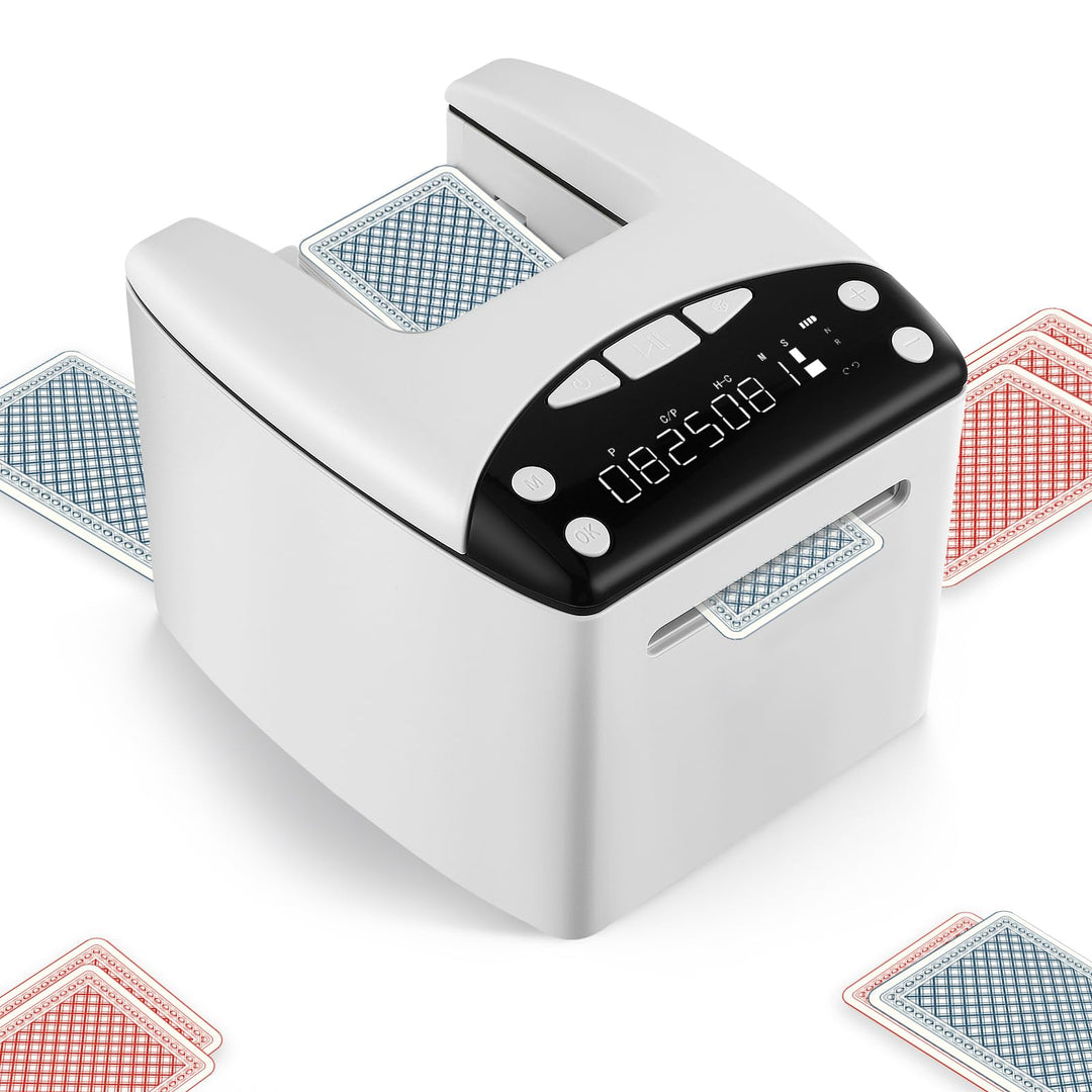 Elektrischer Automatischer Kartengeber mit 360° Drehfunktion, 4000mAh Akku, bis 8 Spieler betrugssic