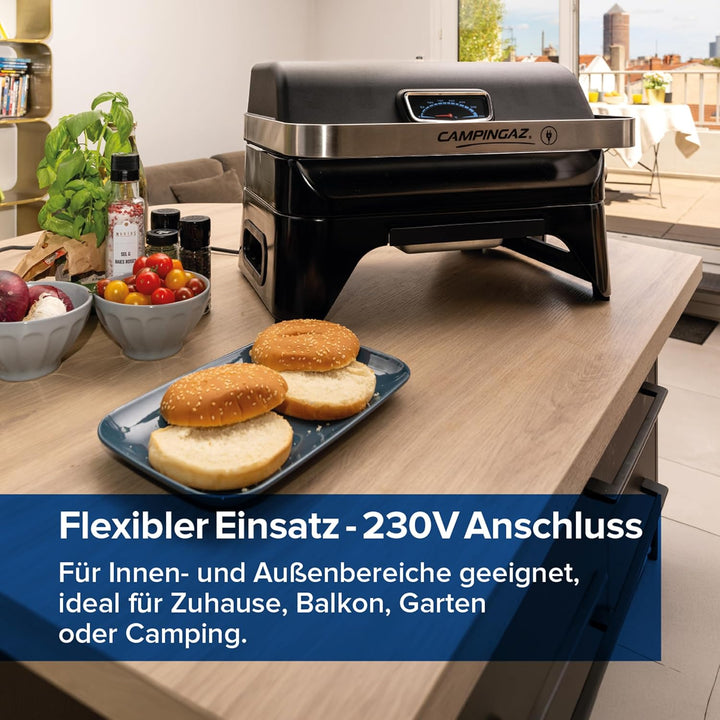 Campingaz Attitude2go Electric Tischgrill | Elektrogrill Indoor &amp; Outdoor, tragbar | 2200 W Leistung