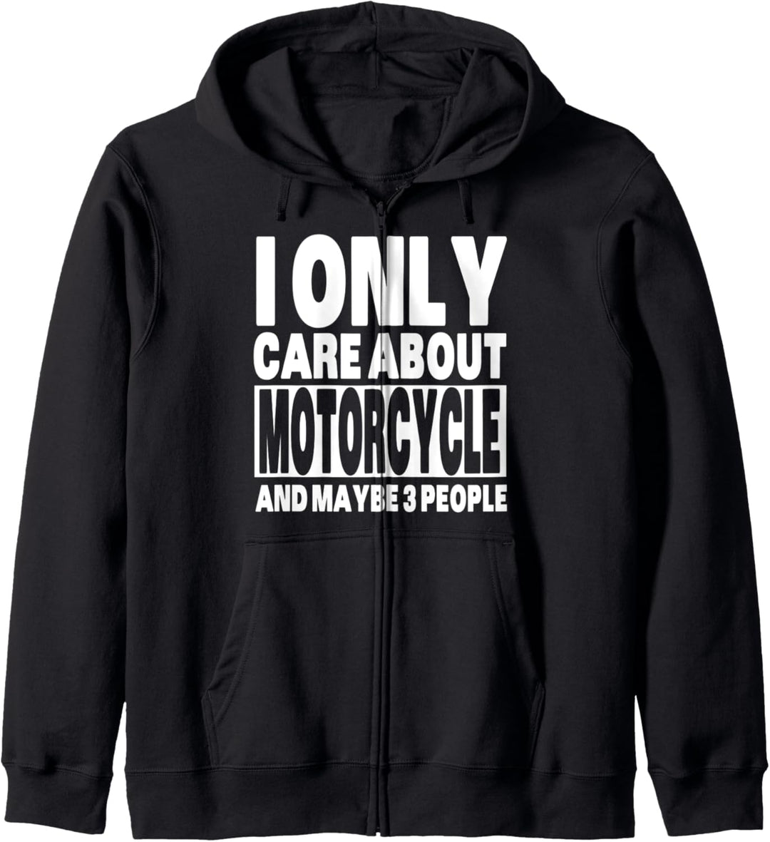 Ich kümmere mich nur um Motorrad Lustig Sarkastisch Kapuzenjacke