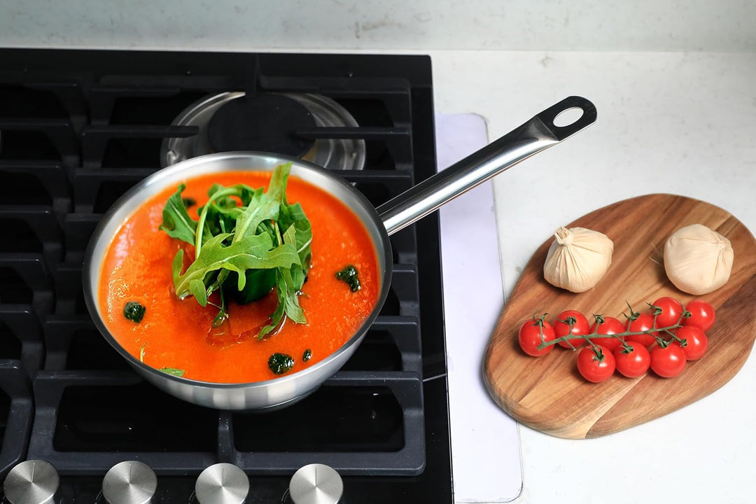 METRO Professional Sauteuse | Ø 16 cm | 1 Liter | Edelstahl | Induktion | Schüttrand | Backofenfest