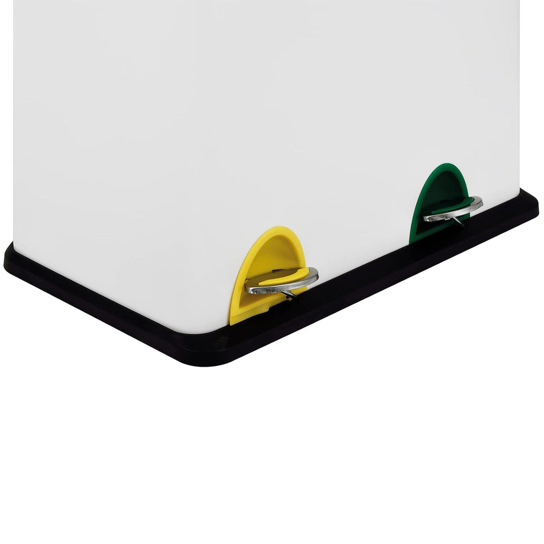 SVITA TC2Combo35 Mülleimer 35Liter Stahl (Weiss), Weiss