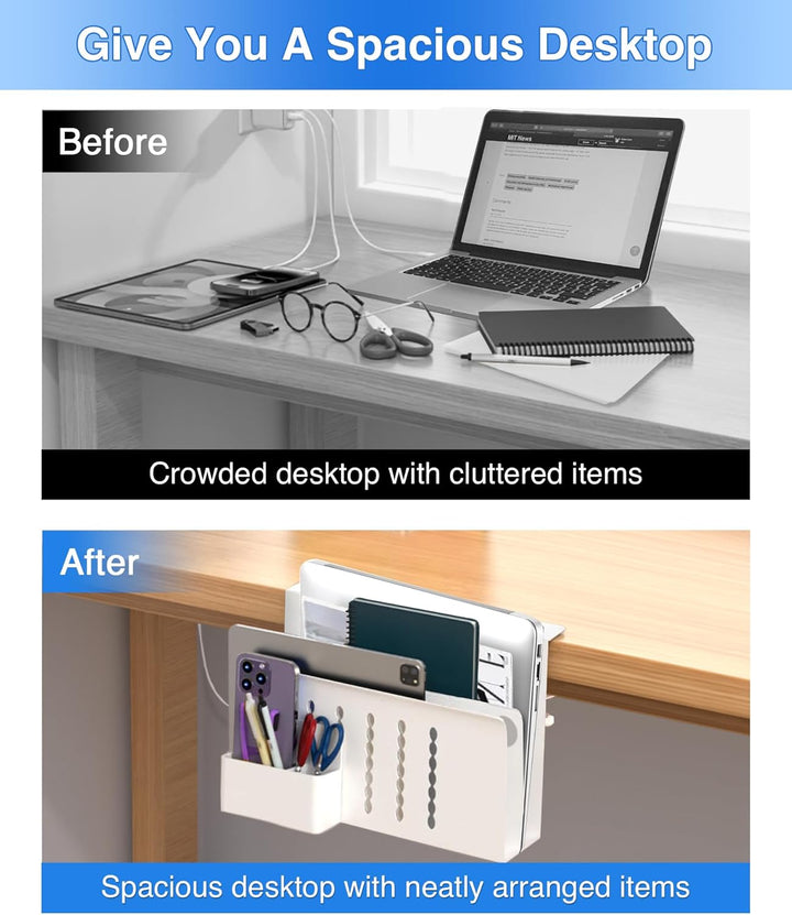 Schreibtisch Seitenaufbewahrung, Doppelschichtiger Desk Side Storage Mit Magnetischer Stifthalter Ke