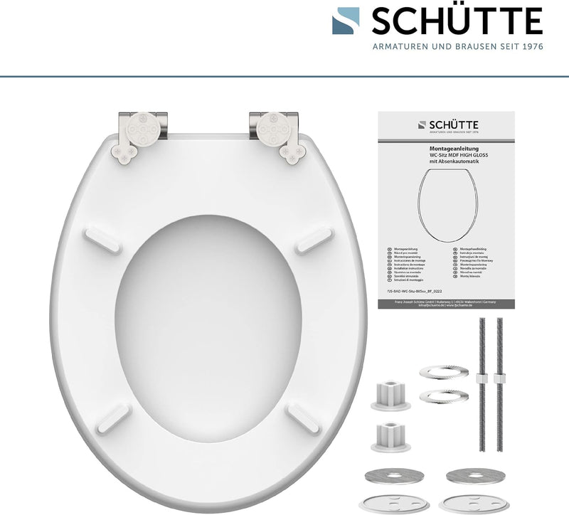 SCHÜTTE 80543 HG MDF-Holzkern High Gloss WC-Sitz OASIS mit Absenkautomatik, Motiv, Oasis