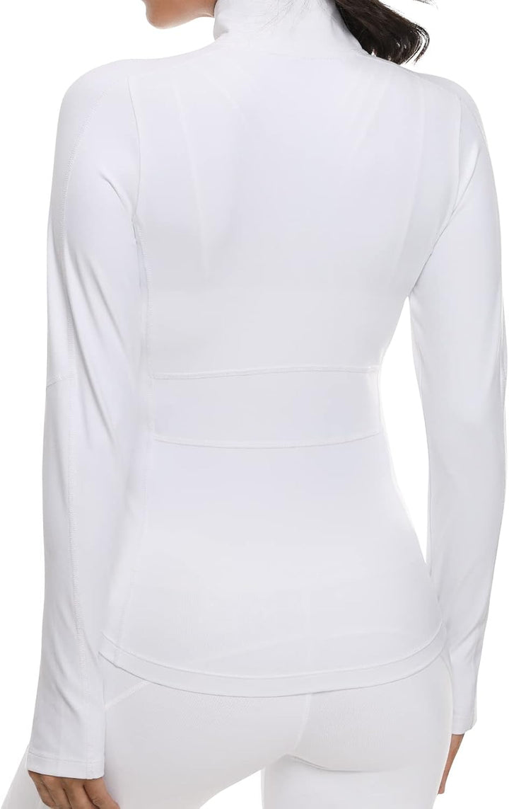 VUTRU Damen Laufjacke Hoher Kragen Leicht Sportjacke Langarm Yoga Shirt Fitness Jacke Atmungsaktive