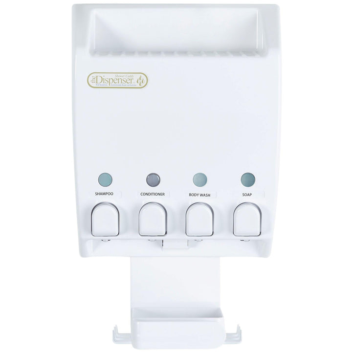 Better Living Products 75453 Ulti-Mate 4 White Dispenser mit Dusche Caddy Weiss, Weiss