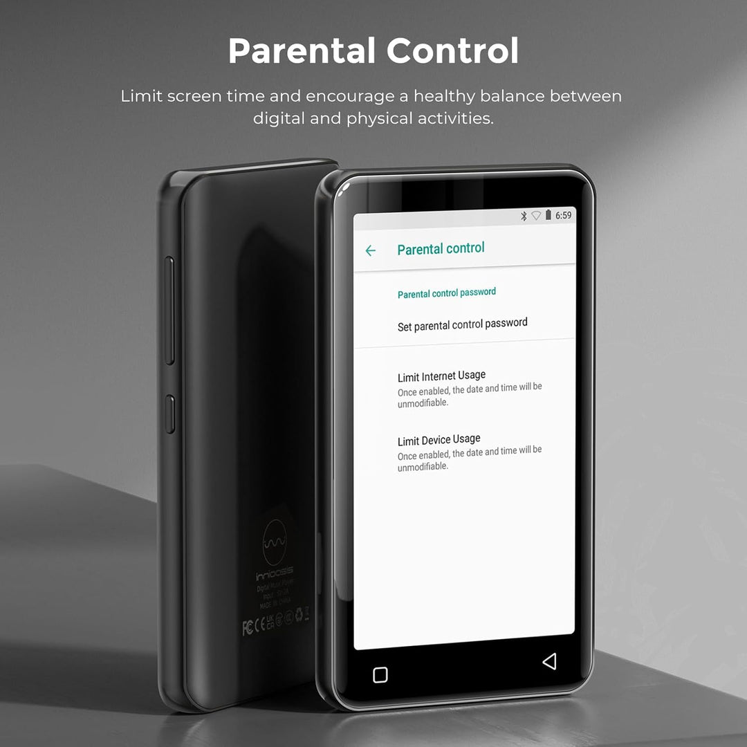 80 GB MP3-Player mit Bluetooth und WLAN, innioasis MP3-Player für Kinder mit Spotify, Spotify Kids,