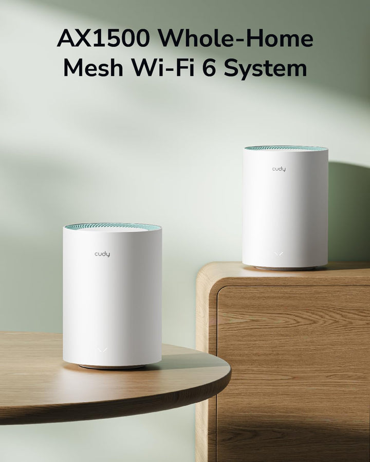 Cudy Dual Band AX1500 WiFi 6 Mesh Wi-Fi System, ersetzt Router und Extender, deckt bis zu 170 m², 3
