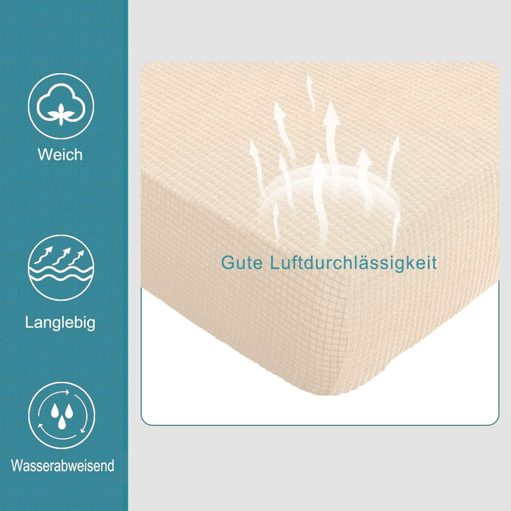 Granbest Premium Wasserabweisend 4 Stück Sektionssofa Sitzkissen Abdeckung Chaise Lounge Sofa Protec