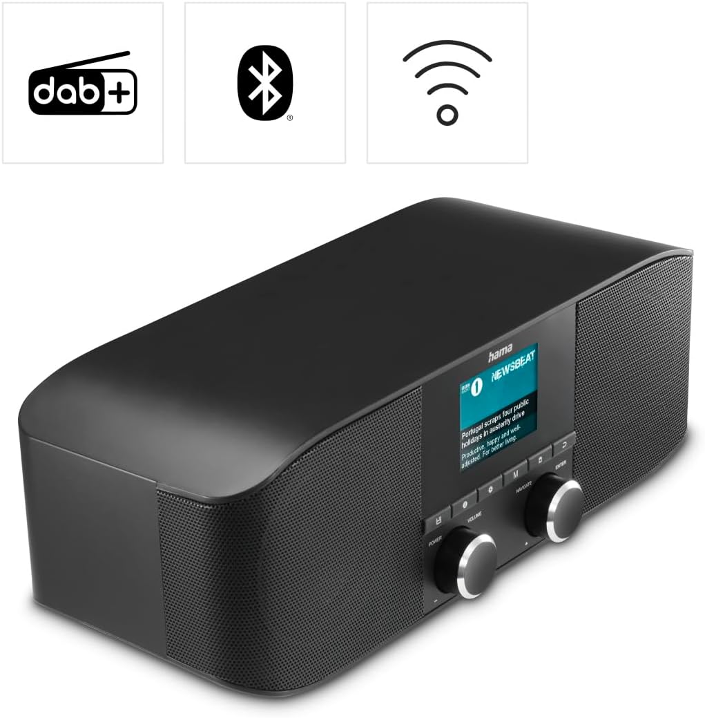 Hama WLAN Internetradio und DAB Radio DAB Plus Radio mit Bluetooth Küchenradio Internet Radio DAB+ D