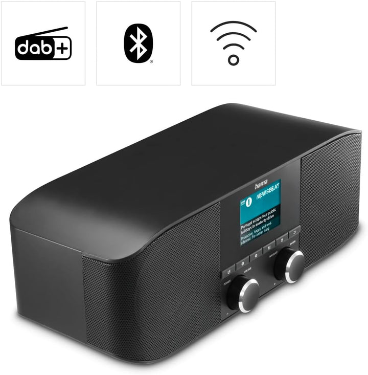 Hama WLAN Internetradio und DAB Radio DAB Plus Radio mit Bluetooth Küchenradio Internet Radio DAB+ D