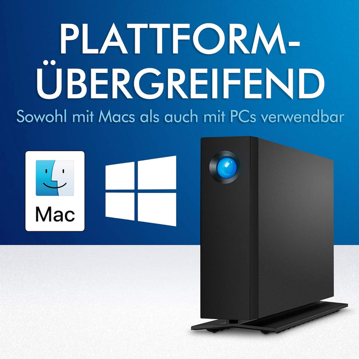 LaCie d2 Professional 4TB externe Festplatte, 3.5 Zoll, PC &amp; Mac, schwarz, inkl. 5 Jahre Rescue Serv