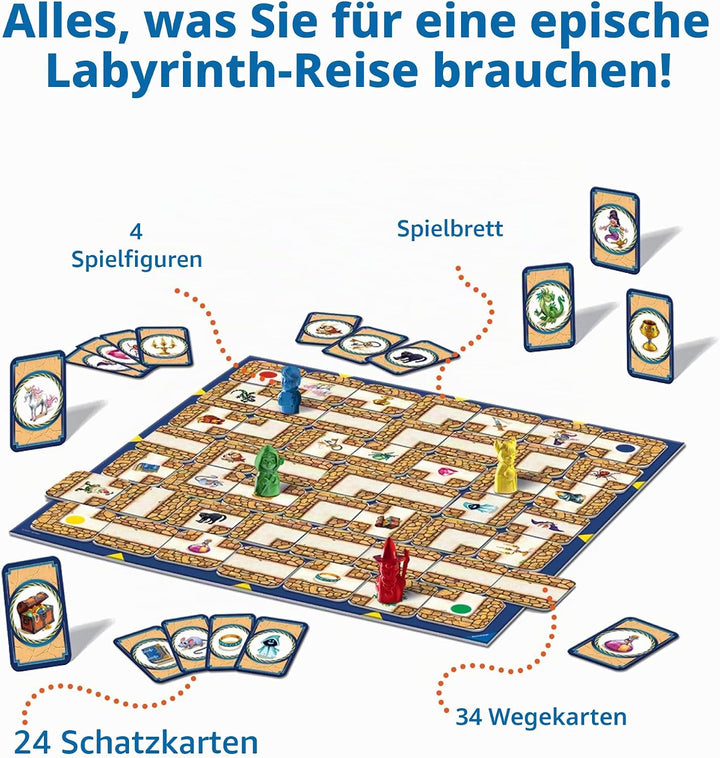 Ravensburger Labyrinth - Moving Maze Family Board Game for Kids and Adults Age 7 and Up Labyrinth Ei