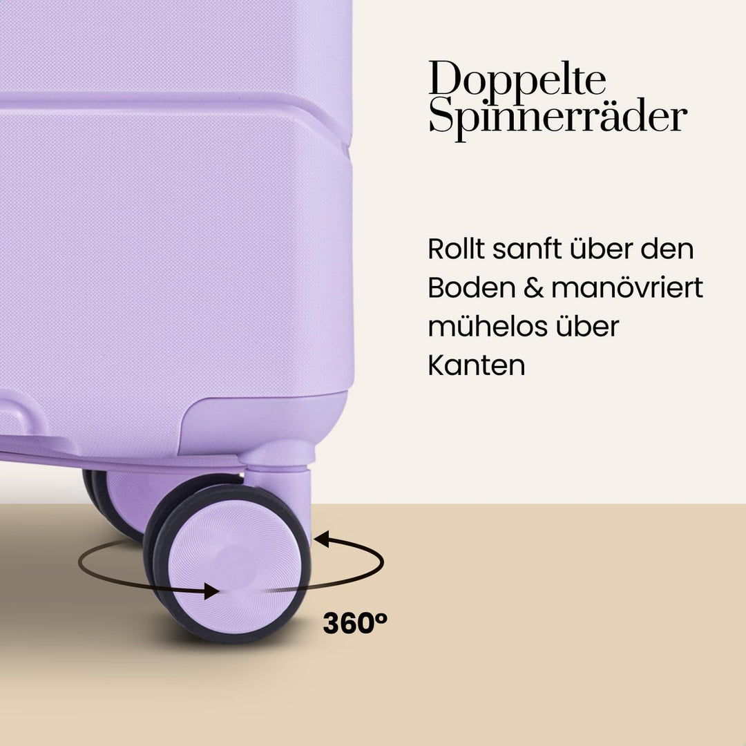 Urban Adventurer Koffer gross 110L – Violett – Hartschalenkoffer XXL mit Zahlenschloss &amp; 4 Rollen Vi