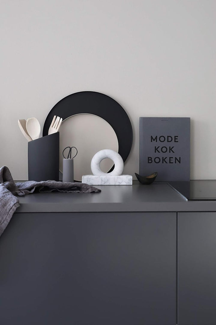 Cooee Design Tablett Circle aus Edelstahl in der Farbe Schwarz, Masse: 40cm x 40cm x 2cm, HI-011-BK