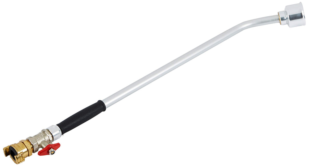 Geka 5596KMSB2000 Giessgerät Soft rain 35 Grad LM 60 cm mit Gewindestück und Kugelventil, Silber/sch
