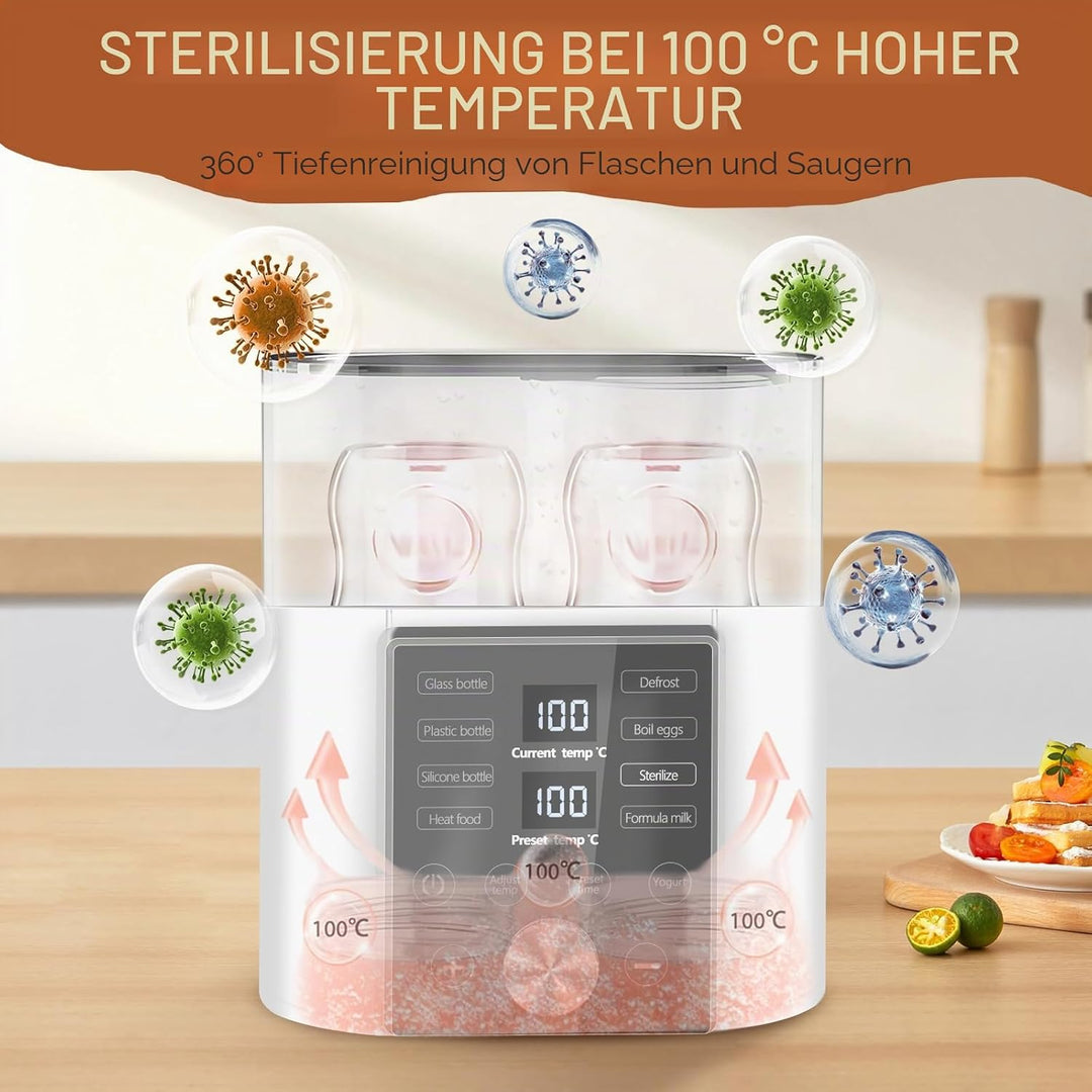 9-in-1 Flaschenwärmer Baby,Babyflaschen wärmer,Babykostwärmer,Fast Babynahrungsheizung,Fläschchenwär