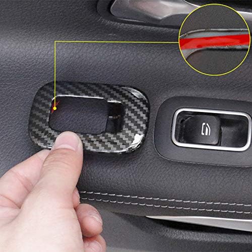 für A Klasse W177 V177, CLA C118 X118 2019-2025 Kohlefaserfarbe Interieur Dekor ABS Kunststoff (Türv