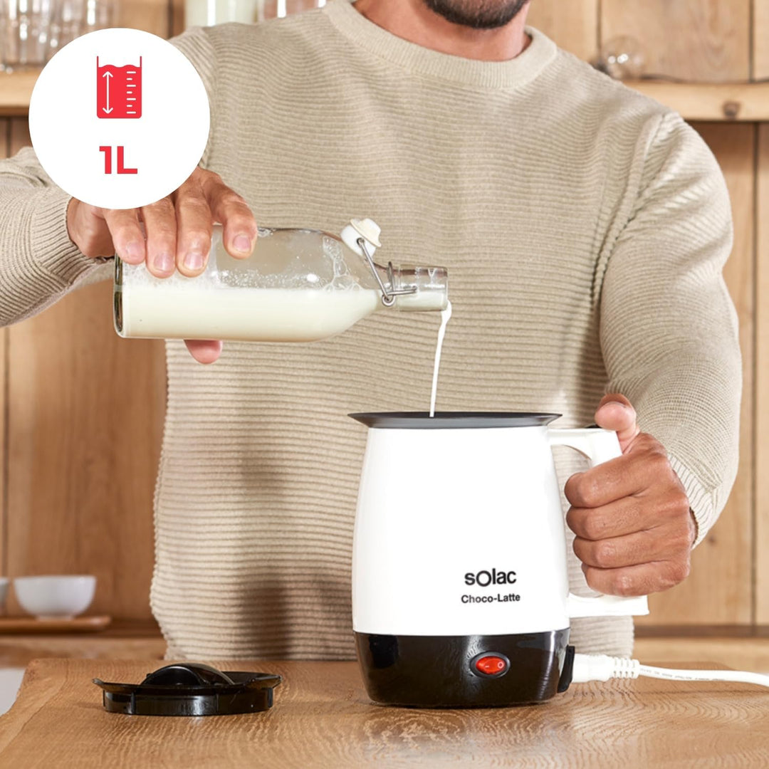 Solac MH9100 Choco-Latte Milch erwärmen, Kunststoff, weiss