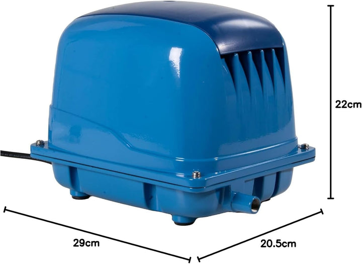 AquaForte AP-200 Luftpumpe, 200 Watt, Max. Druck 4,5 m, Geeignet für Pools und Teiche bis 150m3, Fis