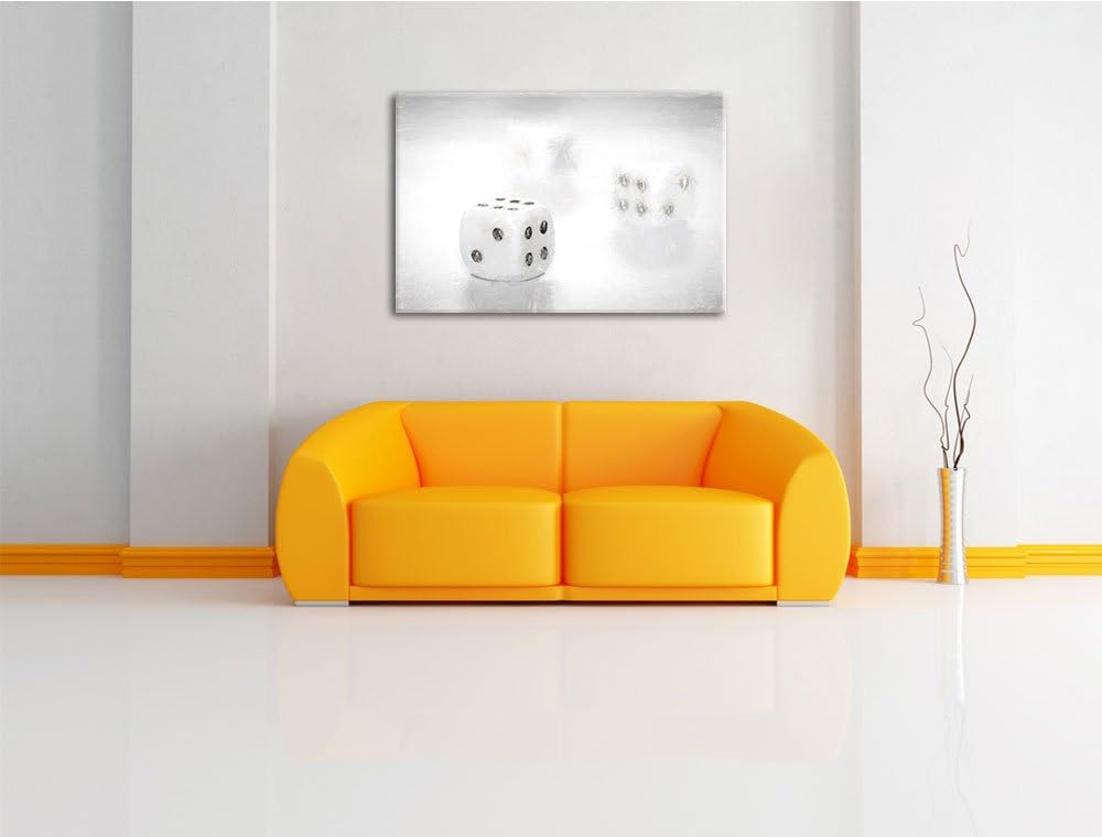 klassische Würfel Deluxe Format: 100x70 cm auf Leinwand, XXL riesige Bilder fertig gerahmt mit Keilr