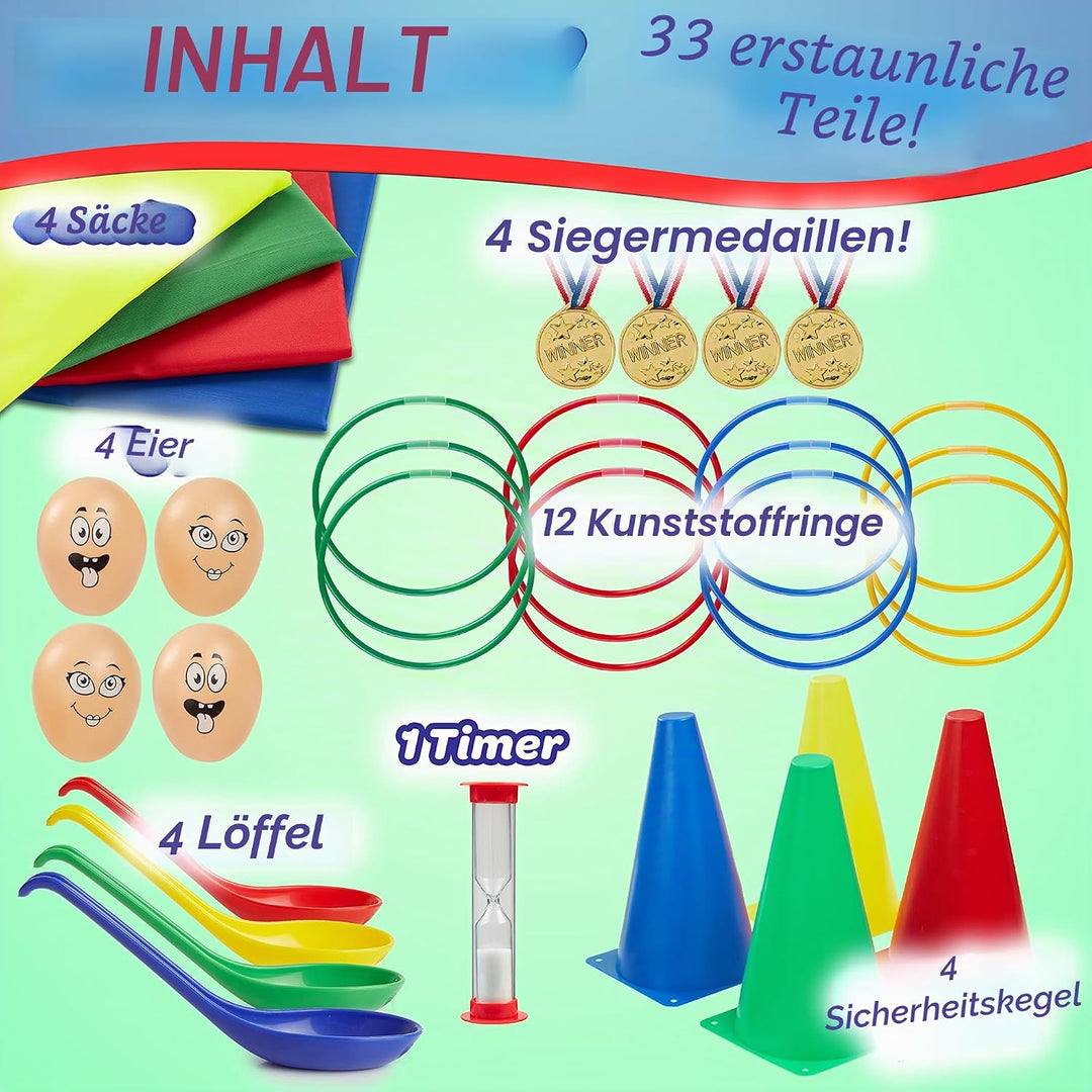 Outdoor Spiele für Kinder Set Wurfspiel Kinder Outdoorspiele Set Kindergeburtstag Garten Spielzeug K