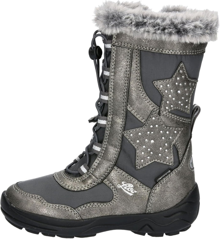 Lico Mädchen Cathrin Schneestiefel 25 EU Grau Silber, 25 EU Grau Silber