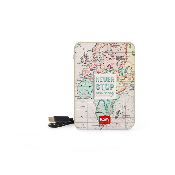 Legami – Powerbank, Supercharge, Travel, 2 Anschlüsse, Typ C und 1 USB, lädt bis zu 2 Geräte gleichz