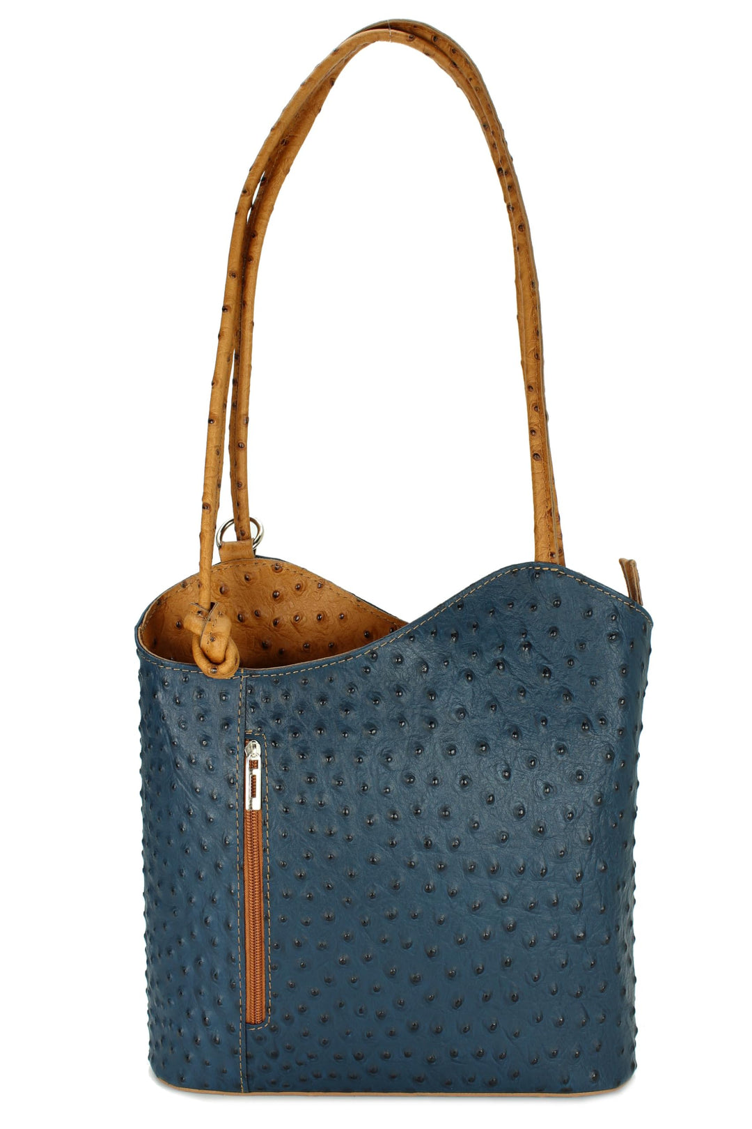 Belli italienische Ledertasche Backpack Classic 2in1 Damen Rucksack Leder Handtasche made in italy S
