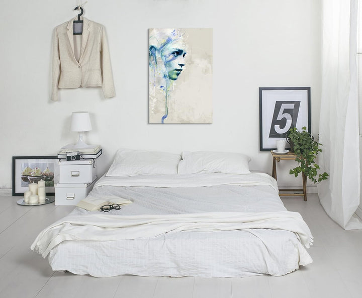 Game of-Thrones Khaleesi Aqua 90x60cm - Splash Art Paul Sinus Wandbild auf Leinwand - Malerei, Kunst