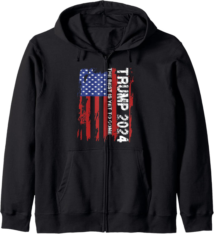 Trump 2024 USA Flagge -The Best Is Yet To Come- Donald Trump Kapuzenjacke
