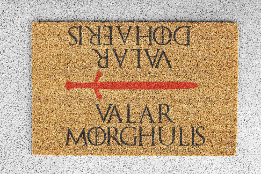 Fussmatte Kokos Aussen und Innen Lustig, 60x40 cm. Valar Morghulis, Valar Morghulis