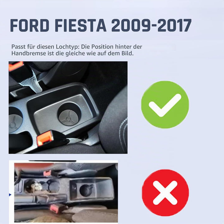 KAERGK Auto Armlehne für Ford Fiesta 2009-2017 Doppelschicht Mittelkonsole Grosse Aufbewahrungsbox m