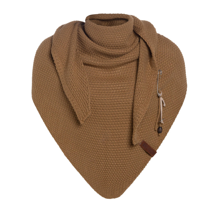 KNIT FACTORY - Dreiecksschal Coco - Damen Strickschal mit Wolle - Umschlagtuch für den Herbst und Wi