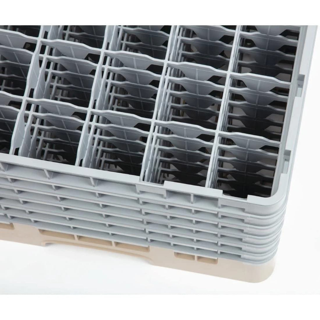 Cambro Camrack 36 Comp Glasregal mit 6 Verlängerungen, Beige, 2 Stück