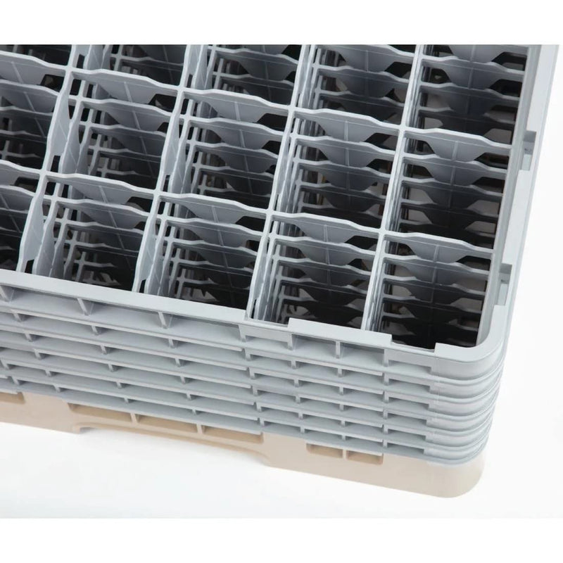 Cambro Camrack 36 Comp Glasregal mit 6 Verlängerungen, Beige, 2 Stück