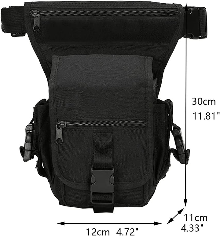 Hebetag Beintasche aus Segeltuch für Herren, taktisch, Militär, Motorradfahrer, mehrere Taschen, Gür
